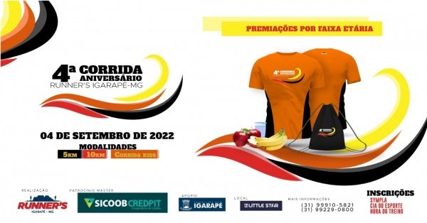 Imagem 4ª CORRIDA ANIVERSÁRIO RUNNERS IGARAPÉ - 2022