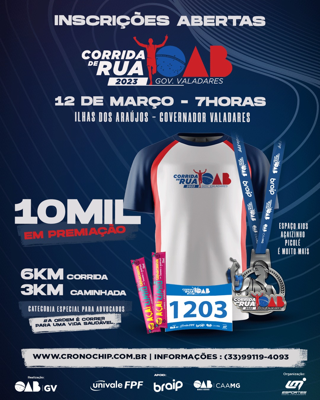 Imagem 1ª CORRIDA DE RUA DA OAB GOV. VALADARES