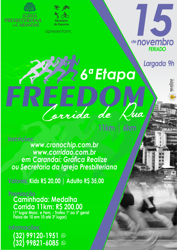 Imagem 6ª ETAPA FREEDOM DE CORRIDA DE RUA