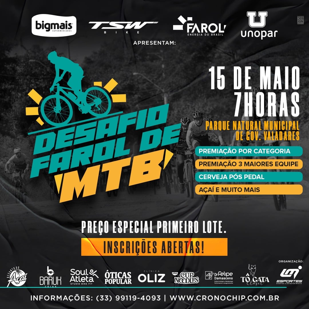 Imagem 1° DESAFIO FAROL DE MTB GOVERNADOR VALADARES/MG