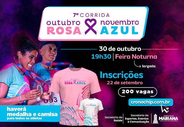 Imagem CORRIDA OUTUBRO ROSA NOVEMBRO AZUL