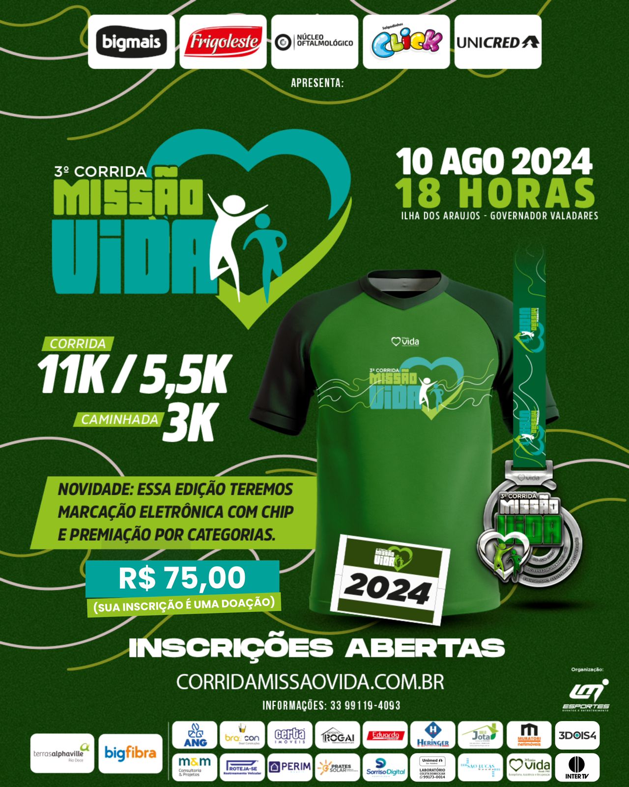 Imagem 3ª CORRIDA MISSÃO VIDA - 2024