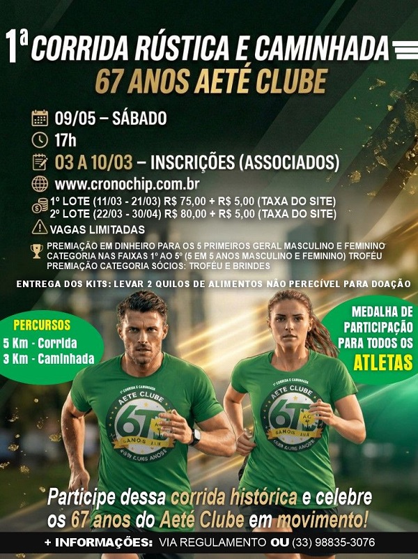 Imagem CORRIDA AETÉ CLUBE 67 ANOS