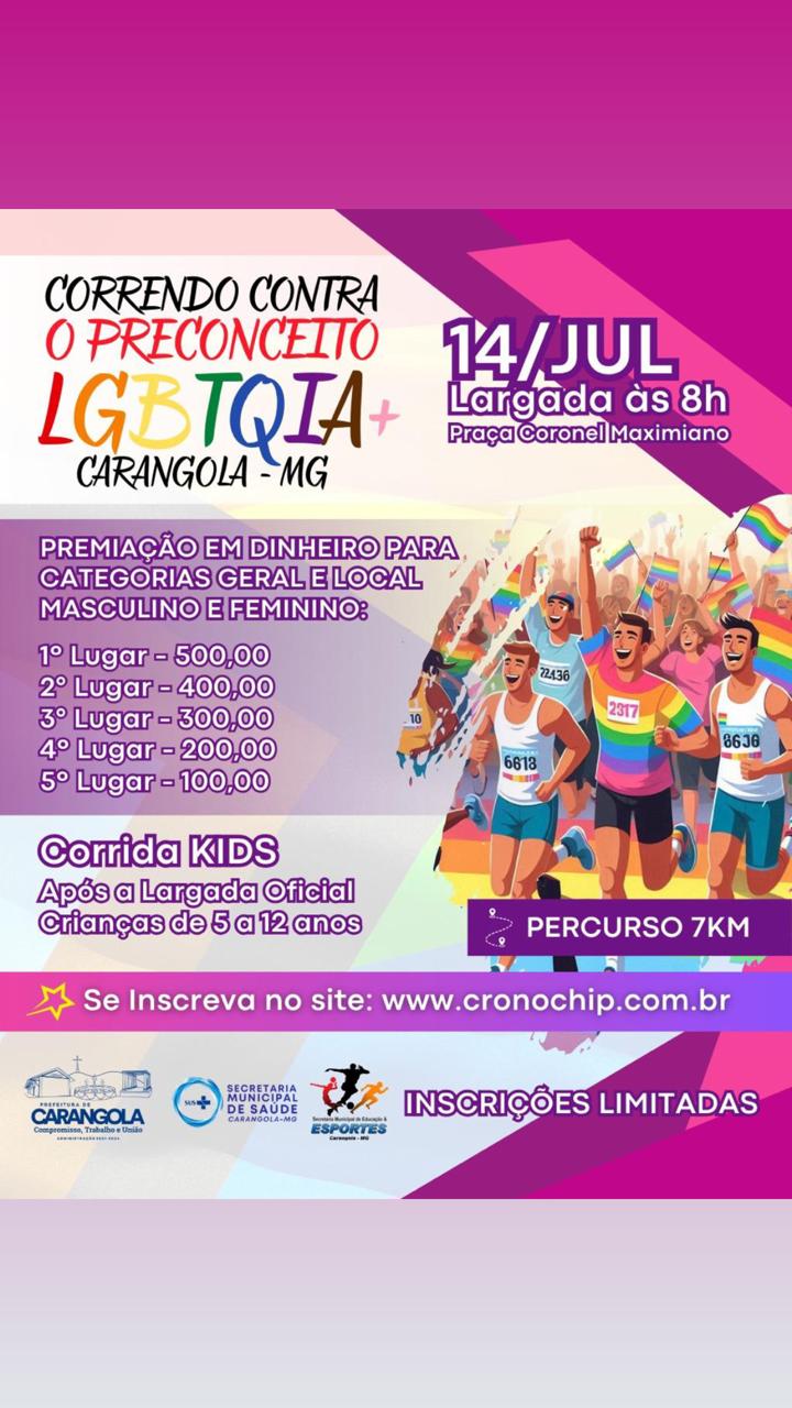 Imagem CORRENDO CONTRA O PRECONCEITO LGBTQIA+ - 2024