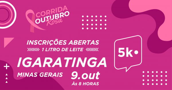Imagem CORRIDA OUTUBRO ROSA - IGARATINGA