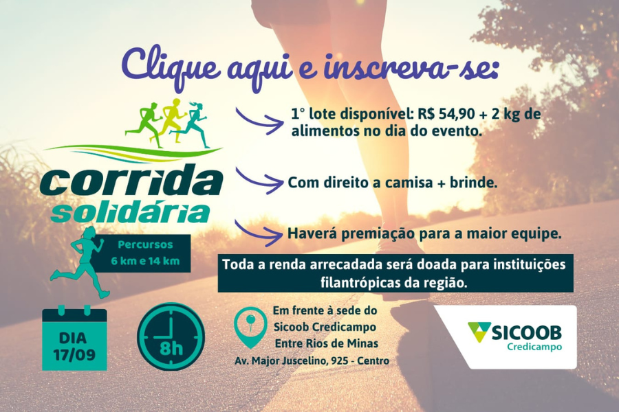 Imagem 3ª CORRIDA SOLIDÁRIA SICOOB CREDICAMPO - 2023