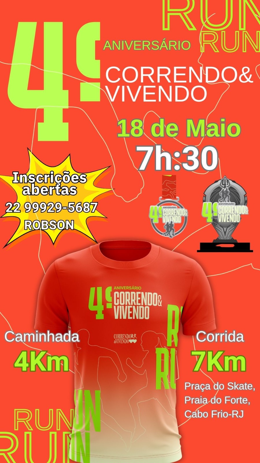 Imagem 4º ANIVERSÁRIO CORRENDO E VIVENDO - 2025