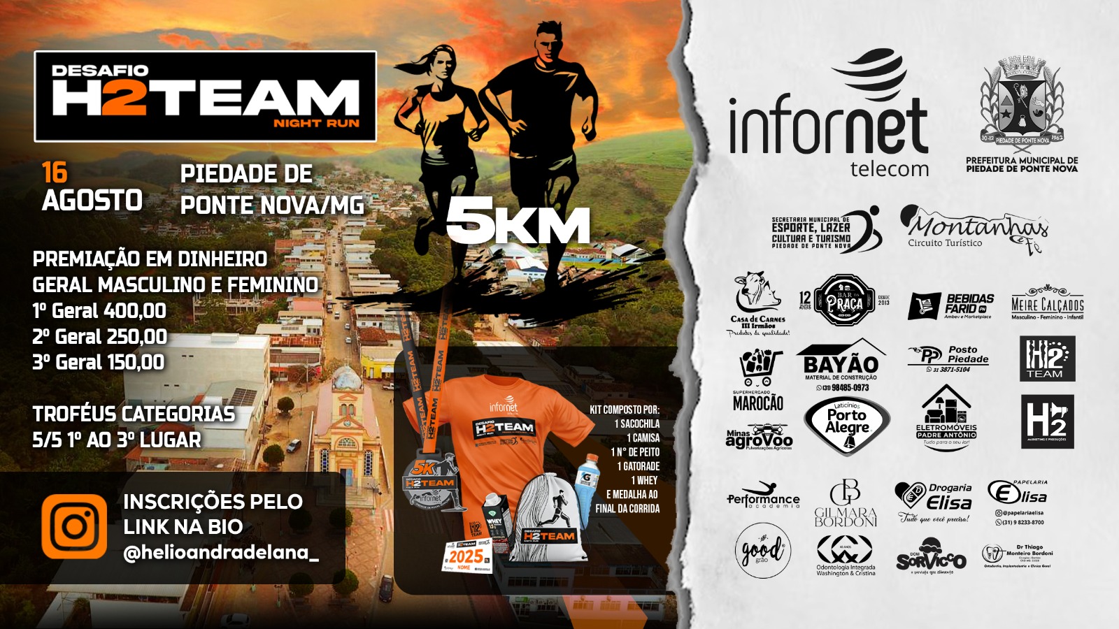 Imagem DESAFIO H2 TEAM NIGHT RUN - PIEDADE DE PONTE NOVA