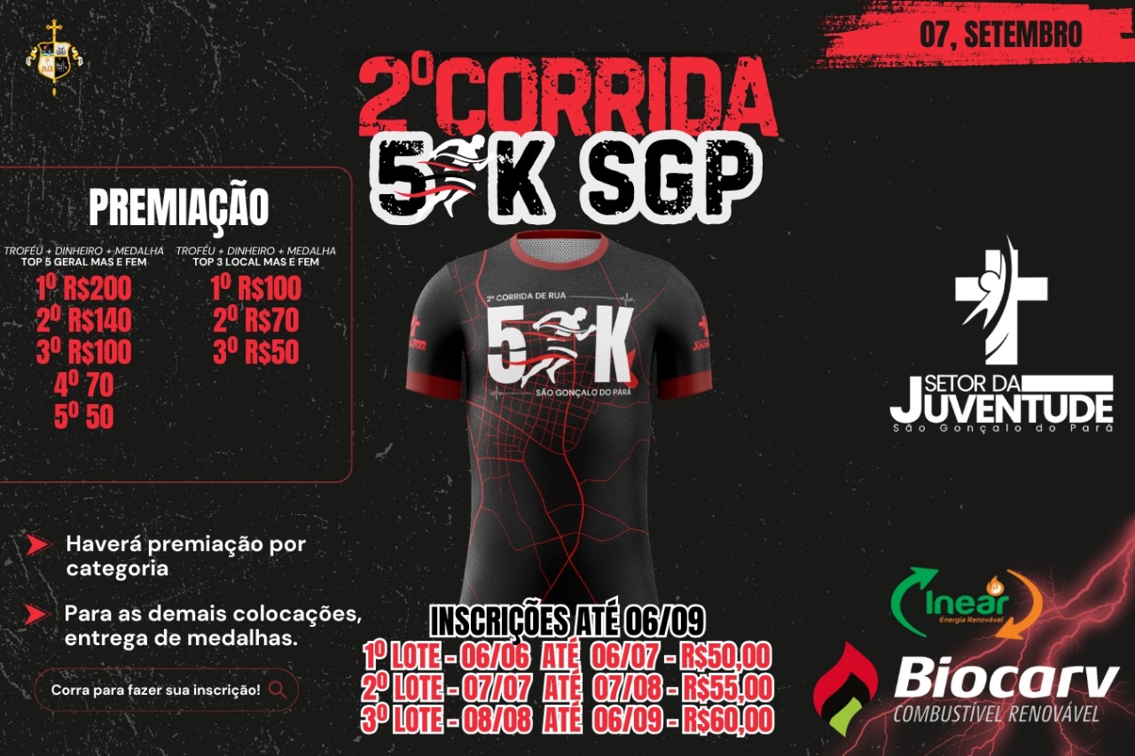 Imagem 2ª CORRIDA DE RUA 5K - SÃO GONÇALO DO PARÁ